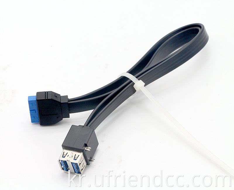 Motherboard IDC 20pin to Dual USB Flat Flex Cable PC Lenovo X1 컴퓨터 케이스 케이스